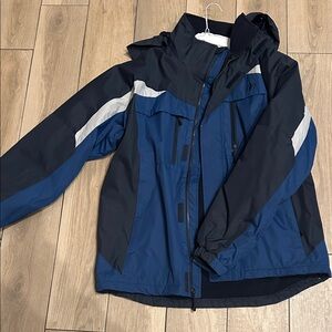 Navy and Black Kids Raincoat